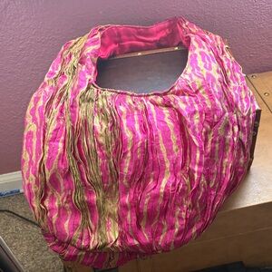 Pink and Green Women's Vintage Bag
